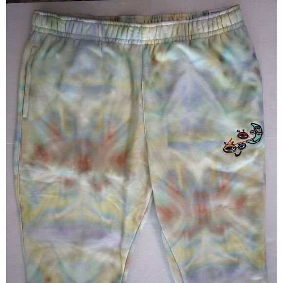 Nike DZ3064 379 Men's Sz XL Green/Pink Tie-Dye Embroidered Fleece Jogger Pants - Picture 5 of 11